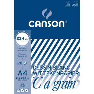 Canson C à grain papier dessin A4 224g 20 feuilles 
